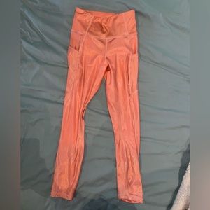 Fabletics iridescent peach leggings 7/8